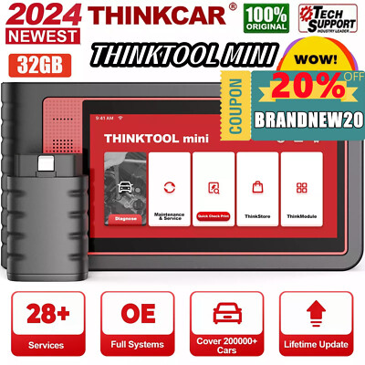 Thinktool mini OBD2 Scanner All System Diagnostic Tool K-ey Coding Bidirectional