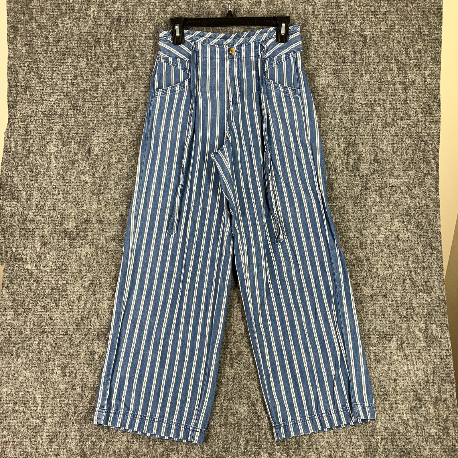 【AAKE】ANGORA STRIPE POLA T American Eagle Pants Womens 0 Railroad Striped Drawstring