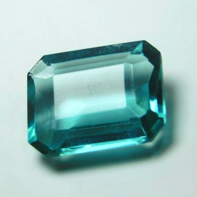 7 Ct Natural Aquamarine Blue Emerald Cut Certified Fabulous Loose Gemstone