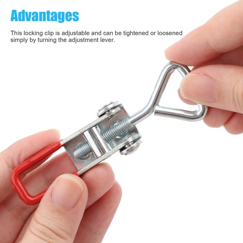 2 PCS Steel Toggle Latch Catch Adjustable Lock Clamp Anti-rust Clip For Box Case
