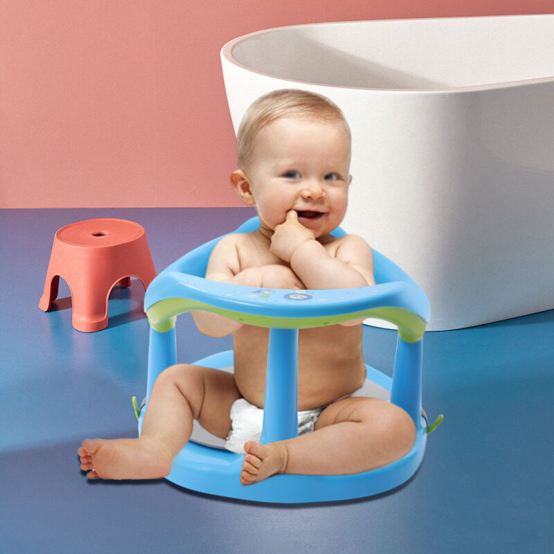 Safety 1st Bath Tub Ring Chair  Baby Seat w/ 4 Anti Slip Suction Cups Blue New