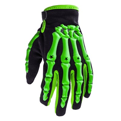 Green Kids Motocross Gloves Youth Small Medium Large XL
