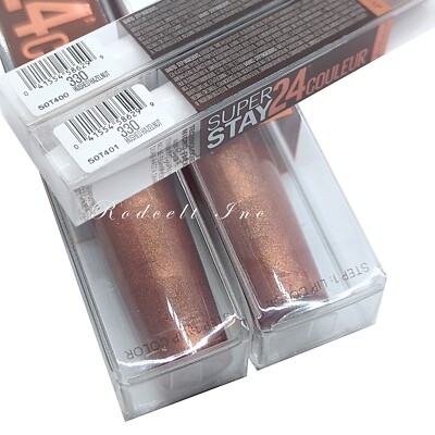 2PK Maybelline Superstay 24 HOUR Lip Color #330 HUSHED HAZELNUT Micro-Flex BNIB