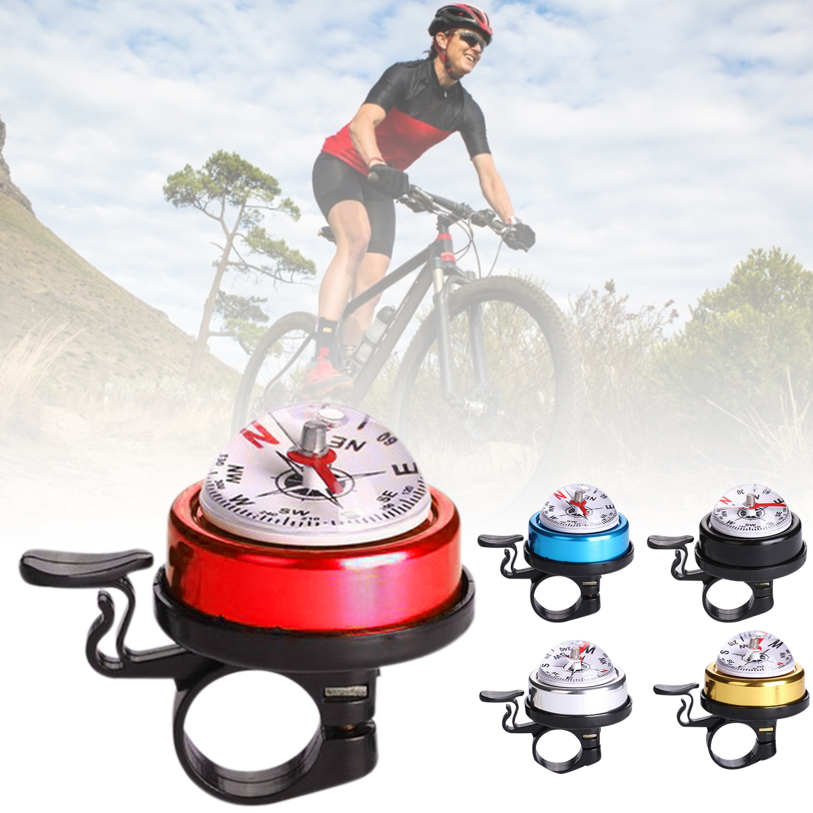Bike Ring Bell With Compass Ball Riding Accessories