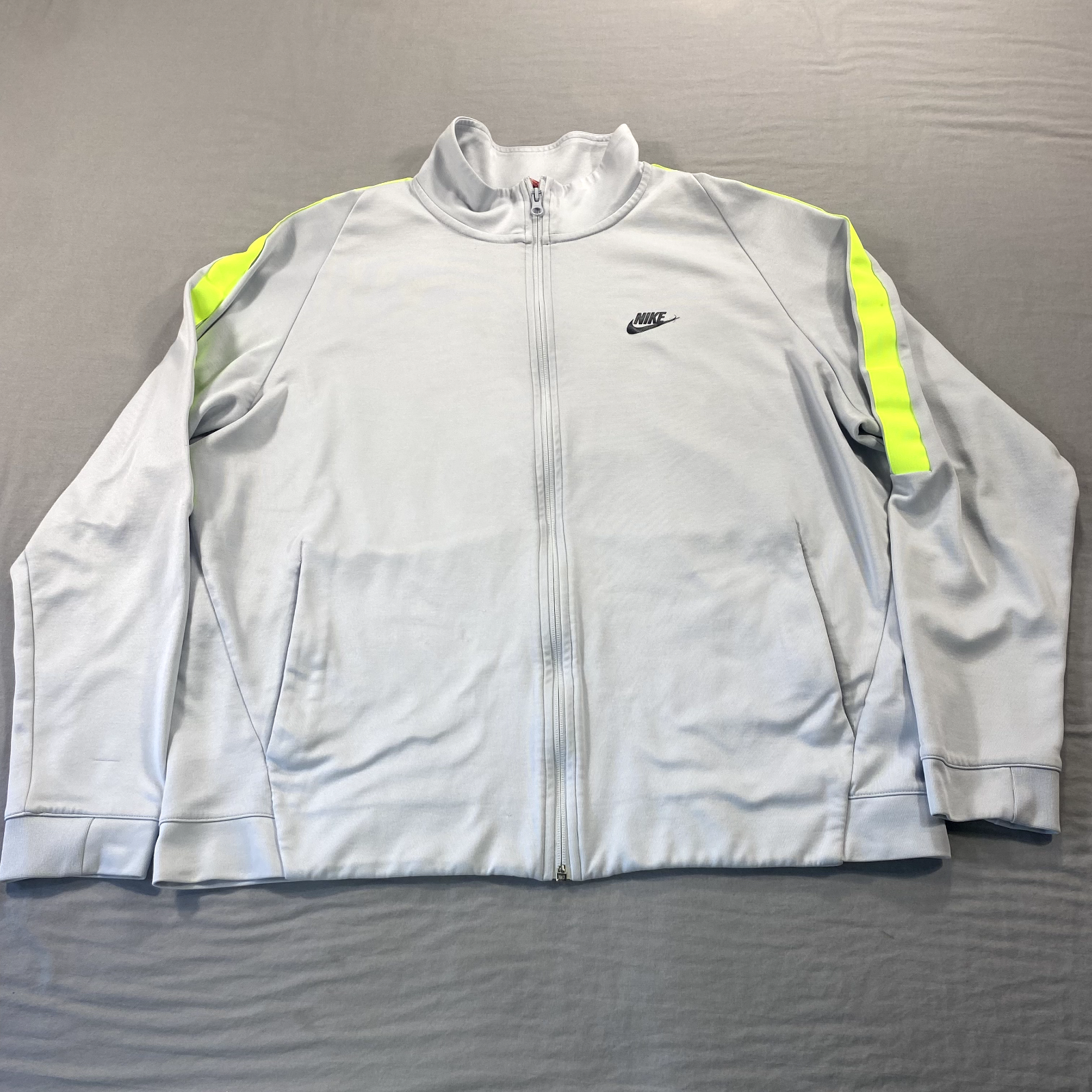 Nike Track Jacket Mens 2XL XXL Gray Yellow Sportwear N98 Nike Track Jacket Mens 2XL XXL Gray Yellow Sportwear N98