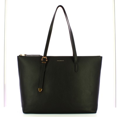 NEW Coccinelle - Shopping Bag Gleen Large Noir - N15110201 - NOIR AUTHENTIC NWT