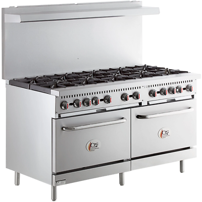 Liquid Propane 10 Burner 60" Range with 2 Standard Ovens - 360,000 BTU