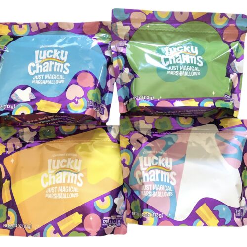 4 Lucky Charms Just Magical Marshmallows 4oz bags! Limited Edi...