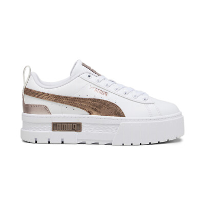 Puma Mayze Glam 39306802 Женские стильные кроссовки из белой кожи