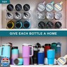 LARGER Compartment - Stackable Water Bottle Organizer Holder - for Stanley and Others' Large Tumbler - Clear Wine Rack, Cup Bottle Holder for Cabinet Home Countertop Fridge Pantry Shelf, 3 Tier Hold 9