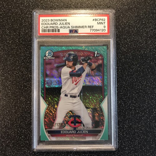 Edouard Julien 2023 Bowman Chrome Sapphire PSA 9 Aqua