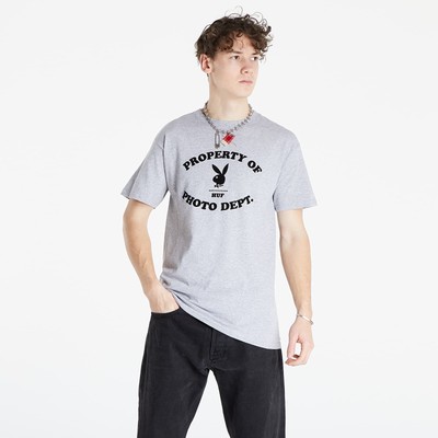 

Мужская футболка HUF x Playboy Photo Dept SS Lifestyle, серая, вересковая, черная футболка, Серый, HUF x Playboy Photo Dept SS Lifestyle T-Shirt