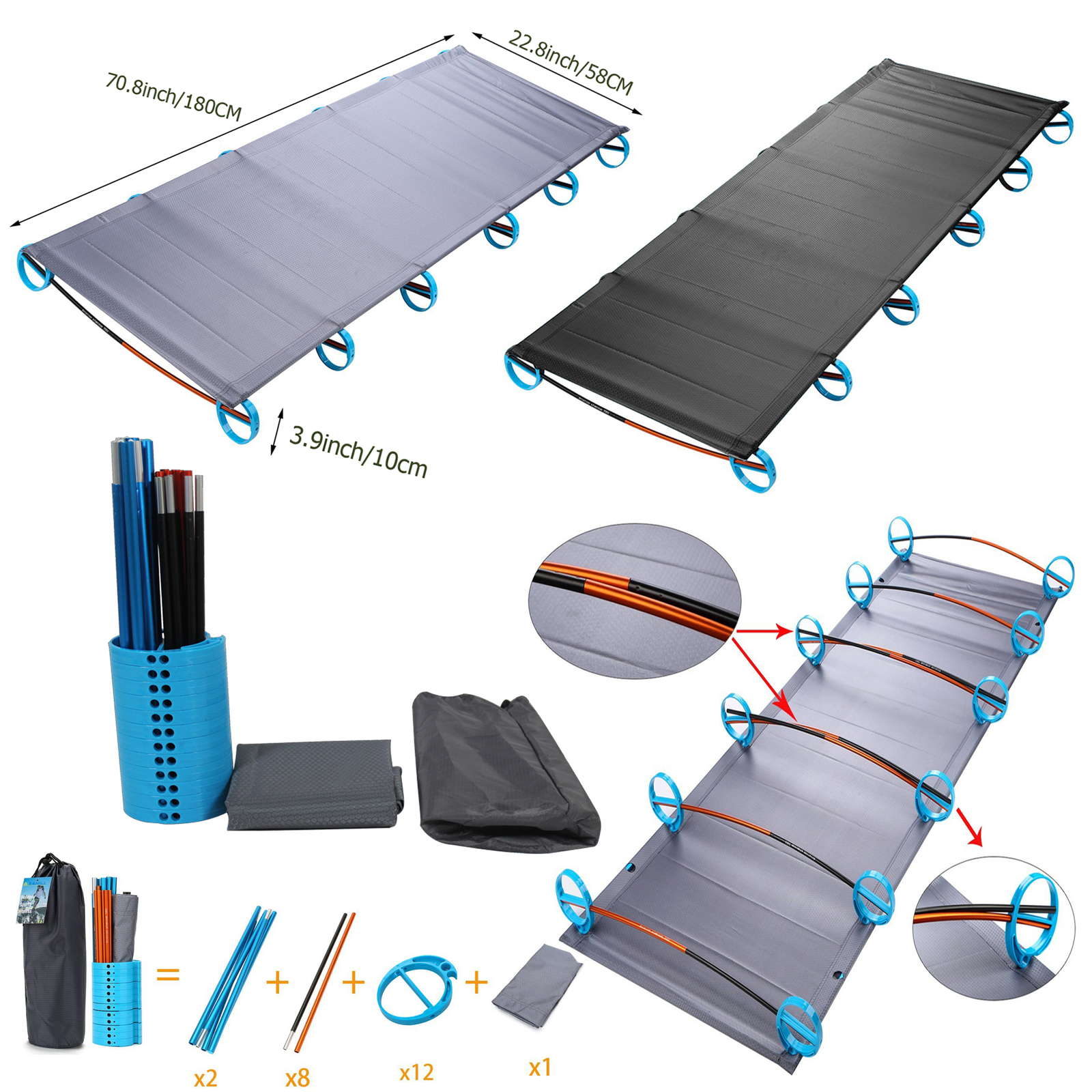 yahill ultralight folding portable cot