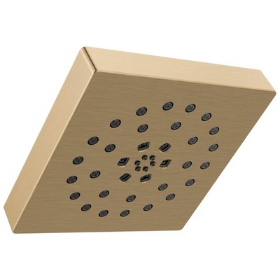 Buy Delta 4Setting Brushed Gold Shower Head H2Okinetic Spray 4 Inch Square
