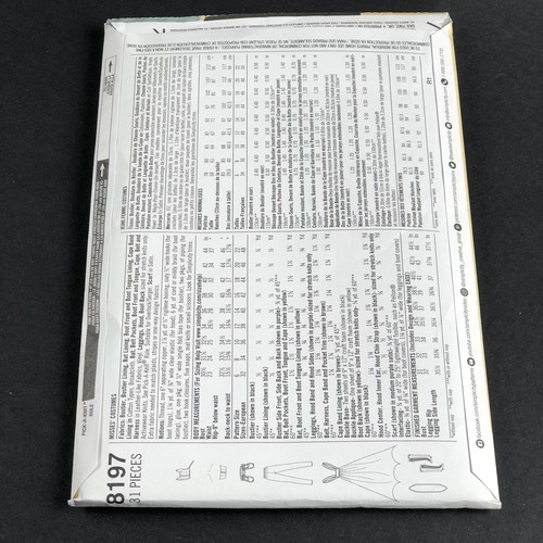 Simplicity Sewing Pattern #8197 Misses DC Comics Bombshell Batgirl Costume 14-22