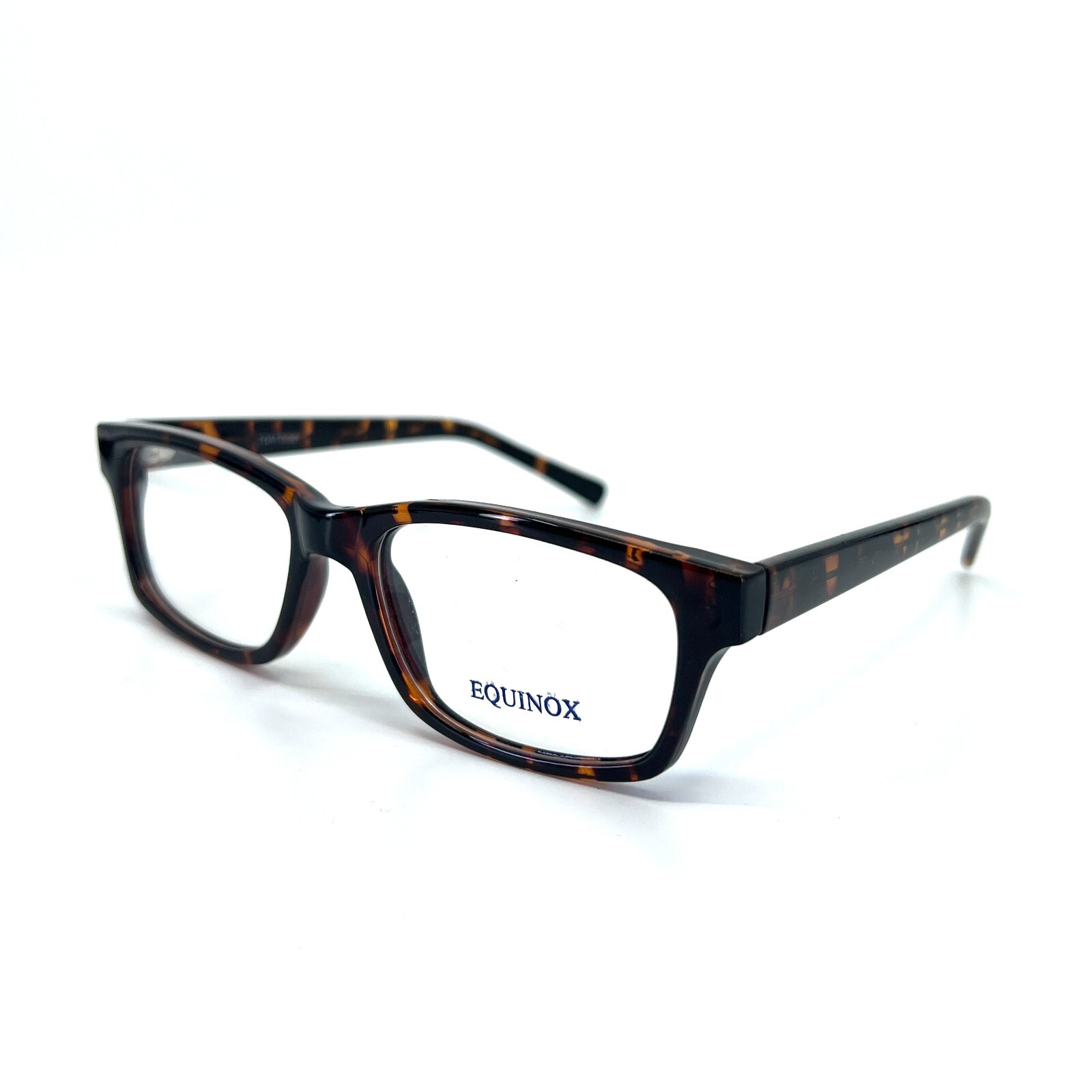 Equinox Eyeglasses EQ301 Brown Rectangle Full Rim Frame 52[]17 140 mm