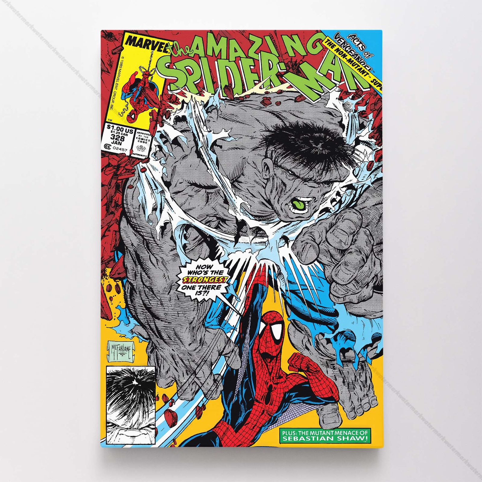 The Amazing Spider-Man #328 Poster Canvas Spiderman Marvel Comic Book Print