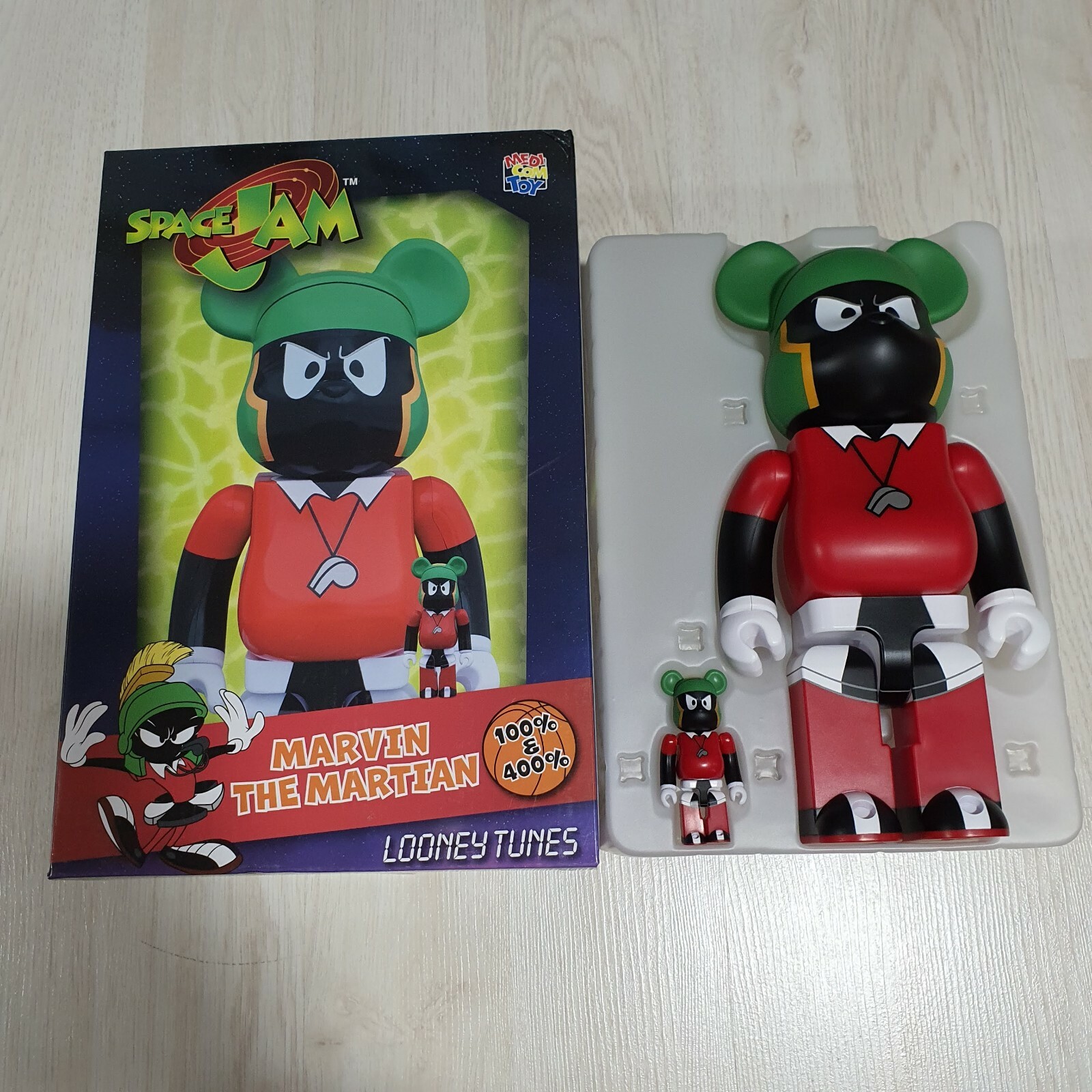 その他 MEDICOM TOY - BE@RBRICK MARVIN THE MARTIAN 100% &amp; 400% Marvin the Martian Space Jam 400% + 100% Bearbrick by Medicom