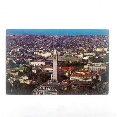 Postcard California Berkeley CA University Aerial Bird Eye View 1960s Unposted 