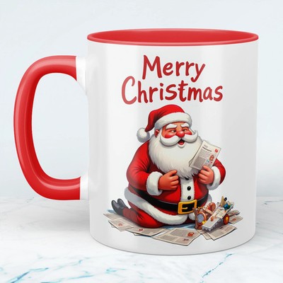 Lustige Weihnachts-Tasse mit Weihnachtsmann – Merry Christmas Becher