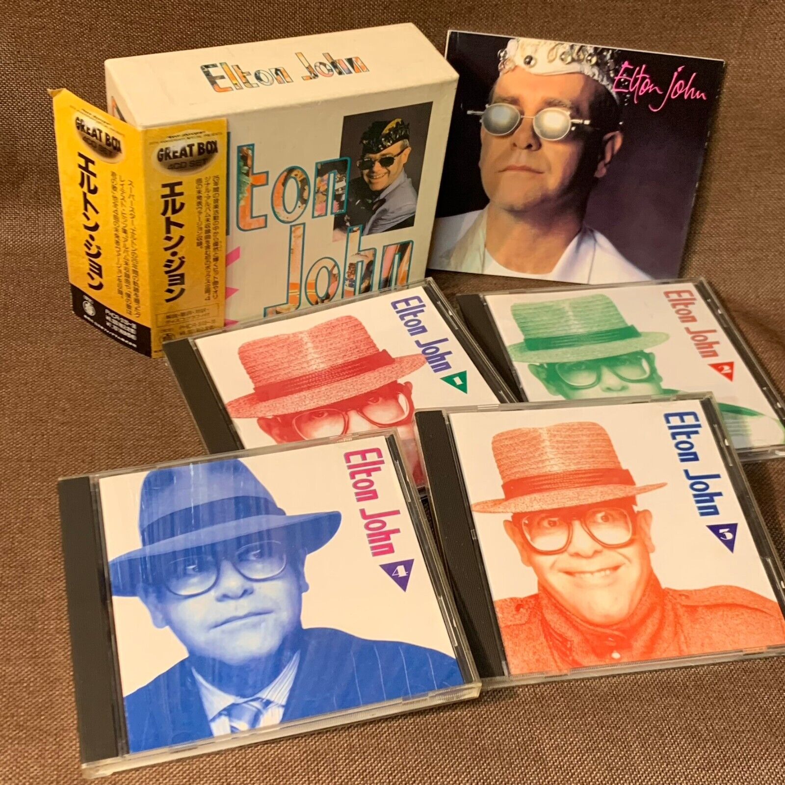 ELTON JOHN Great Box JAPAN-ONLY 4CD BOX PHCR-3133~36 OBI ELTON JOHN Great Box JAPAN-ONLY 4CD BOX PHCR-3133~36 OBI