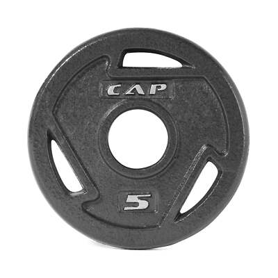 2 inch 5 Lbs CAP Barbell Black Olympic Grip Plate, Workout, Fitness, Single