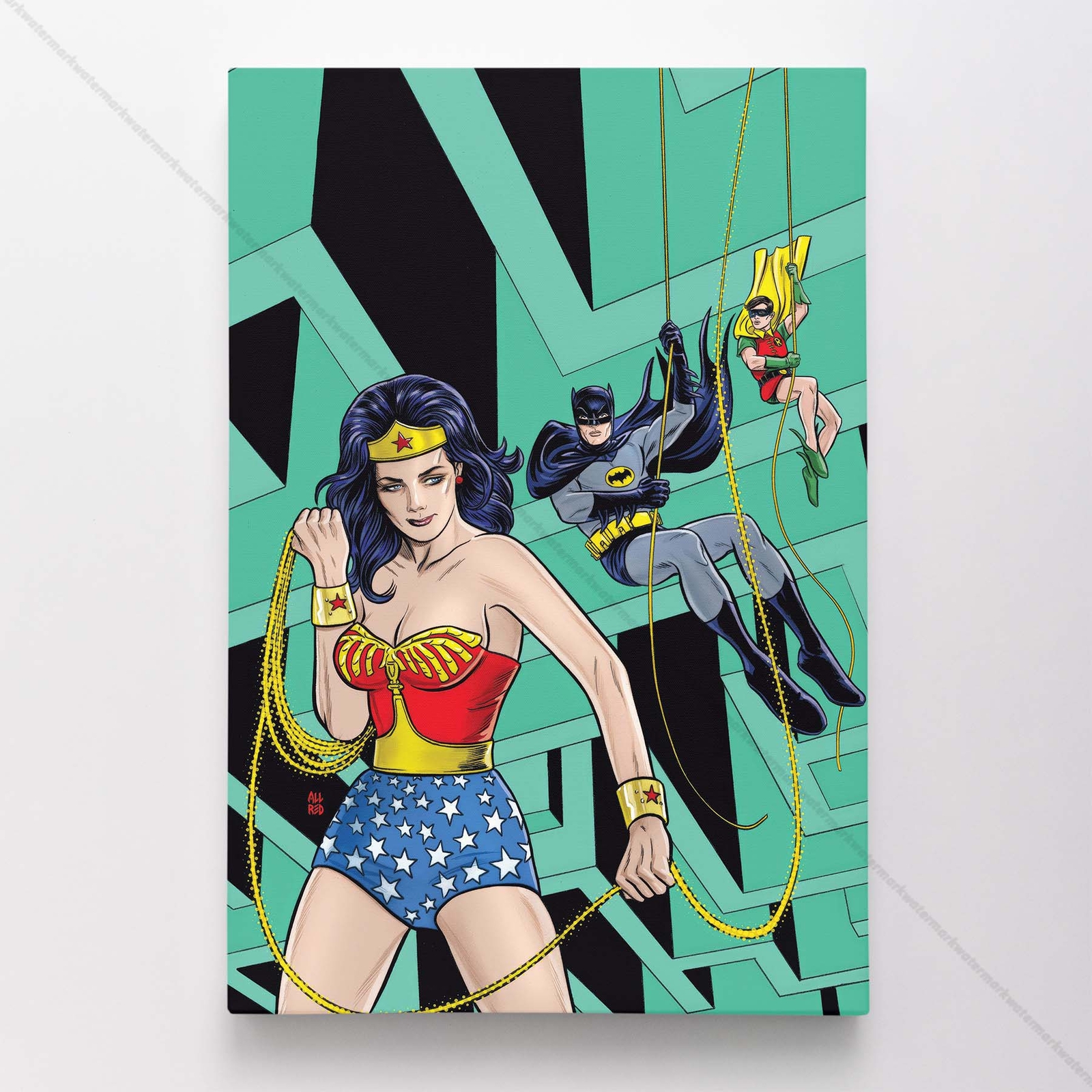 Batman & Wonder Woman Poster Canvas Comic Book Cover Art Print #39664