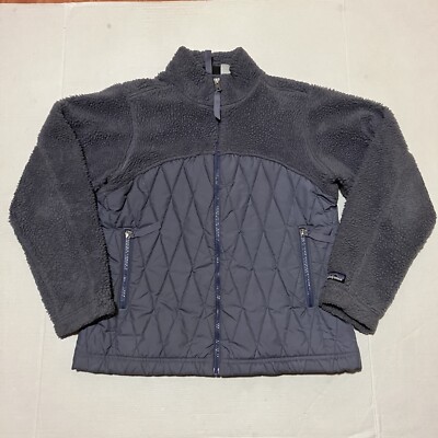 Patagonia Sherpa Fleece Jacket Size Small Quilted Womens Small Full Zip Up