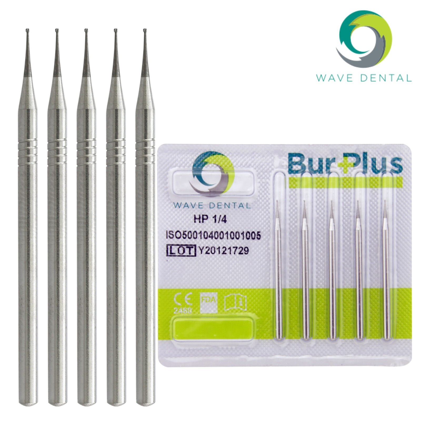 Wave Dental Carbide Bur Round HP 1 2 3 4 5 6 8 10 44.5mm Long Straight Low Speed