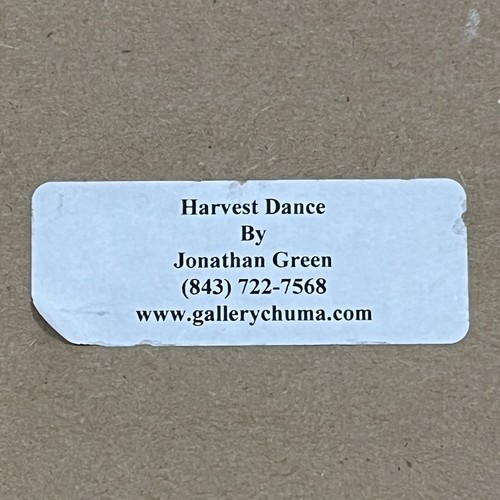 Framed Signed Jonathan Green Harvest Dance Lithograph Art Print Gallery Sticker