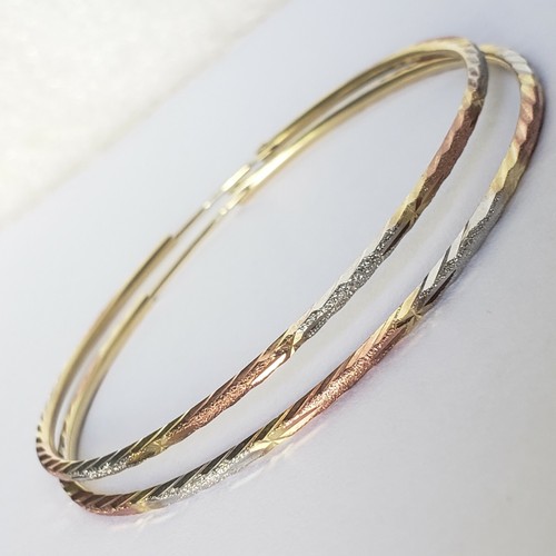 Pre-owned Rosegold Large Big 14k Yellow White Rose Gold Hoop Earrings 2.25 Inches Long