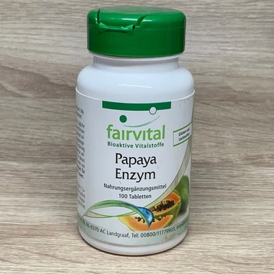 FAIRVITAL Enzyme de Papaye 100 comprimés à croquer DIGESTION – 10/27