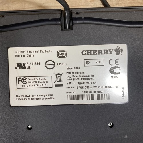 Cherry SPOS G86 62411EUAGSA Keyboard  Programmable/Touchpad/USB