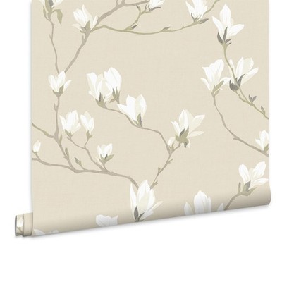Laura Ashley Magnolia Grove Natural Wallpaper