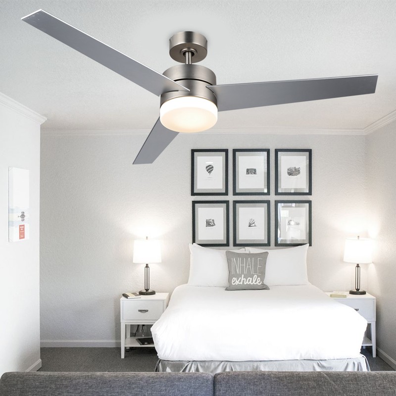 Ul Listed 52 Ceiling Fan Light W 18w Led Light Remote Control