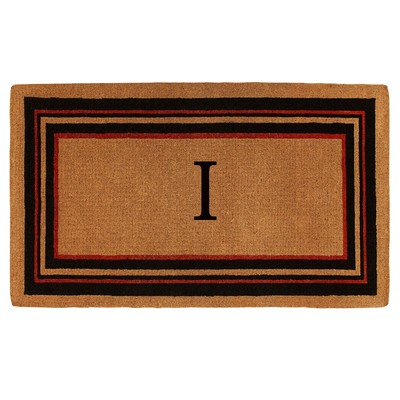 180061830I Esquire Monogram Doormat, Extra-Thick 18'' x 30'' x 1.50'', Natural/B...