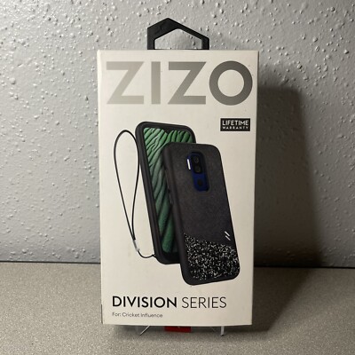 ZIZO DIVISION Series Phone Case for Cricket Influence Black Glitter Sparkle NOS