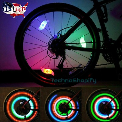 Colorful BIKE Tire Wheel Wire LED LIGHT SAFETY LAMP Cycling Waterproof Bicycle 