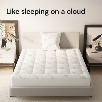 Viscose made from Bamboo Queen RV Mattress Topper - Thick Cooling Breathable ...