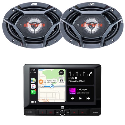 Dual Electronics 1DIN Bluetooth MP3 Receiver, 2x 6x9'' 500W Max Coaxial Speakers