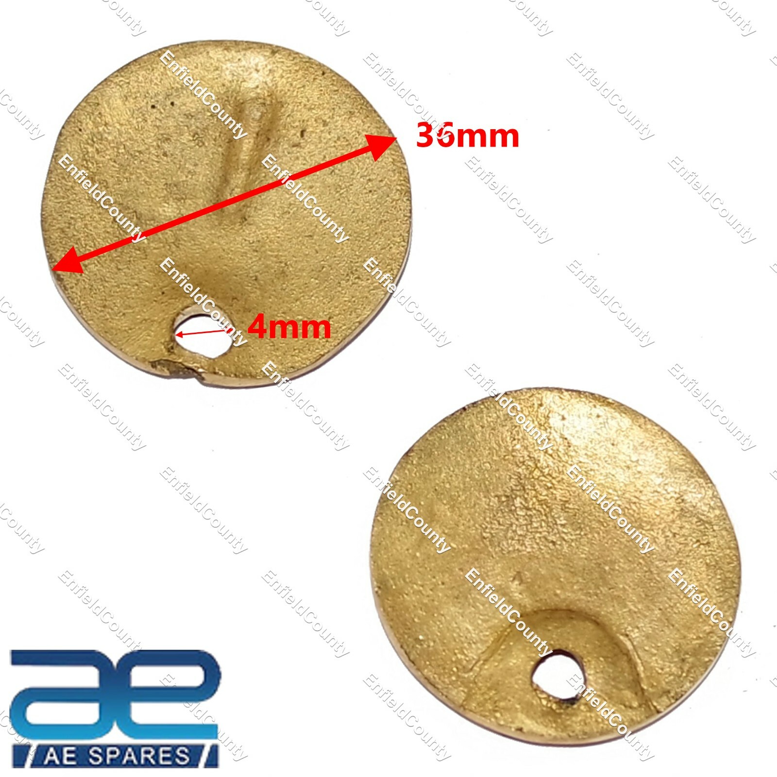 Pair Inspection Cap Brass Made For Royal Enfield Early Model 145251 
