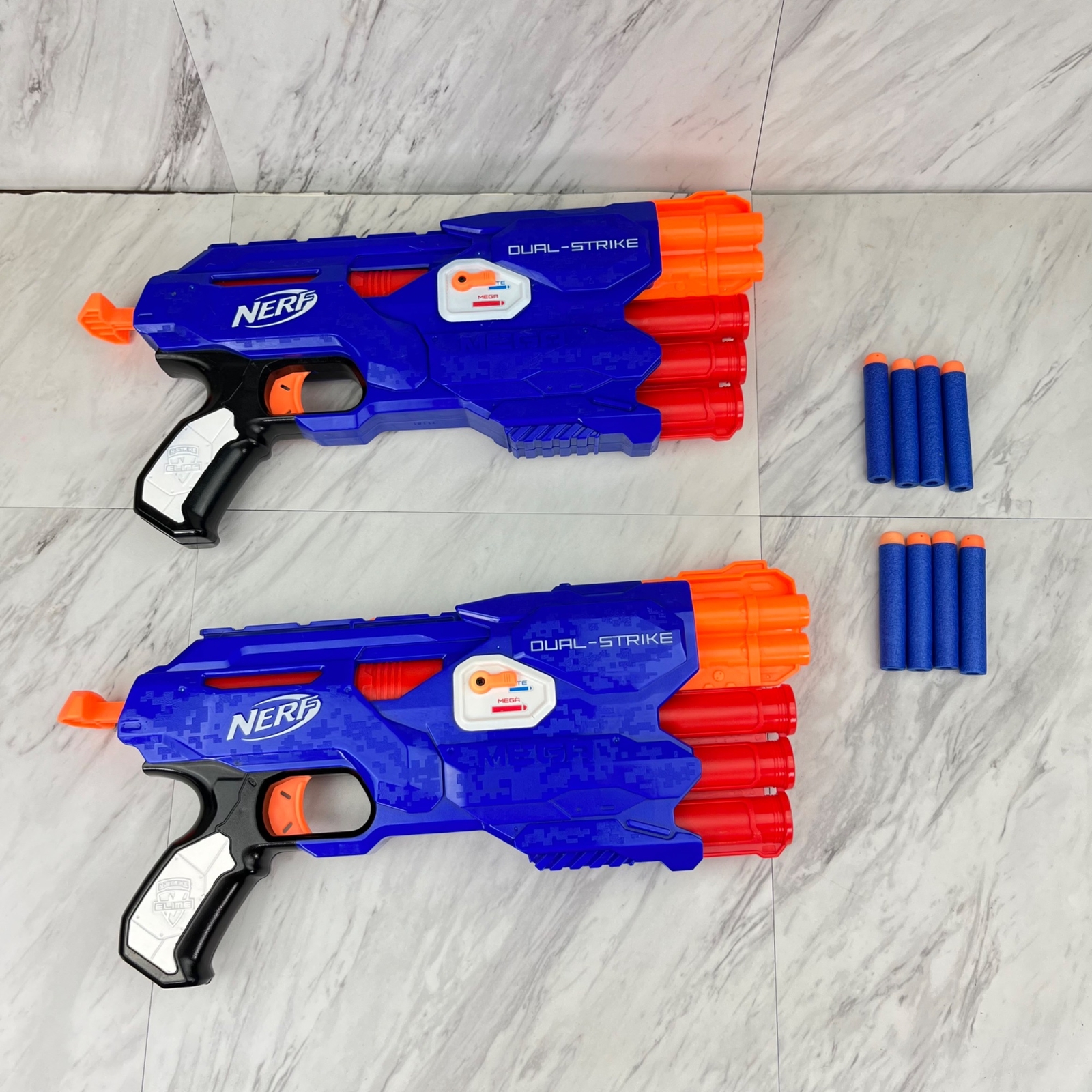 NERF N-Strike Elite Dual Strike Lot of 2 Pistols N Strike