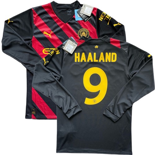 2022/23 Manchester City UCL Away Jersey #9 HAALAND Small
