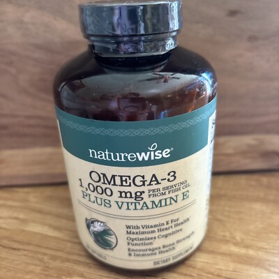 NatureWise High-Potency 1000mg Omega 3 with 600mg EPA, 400mg DHA *LARGER 180 CAP