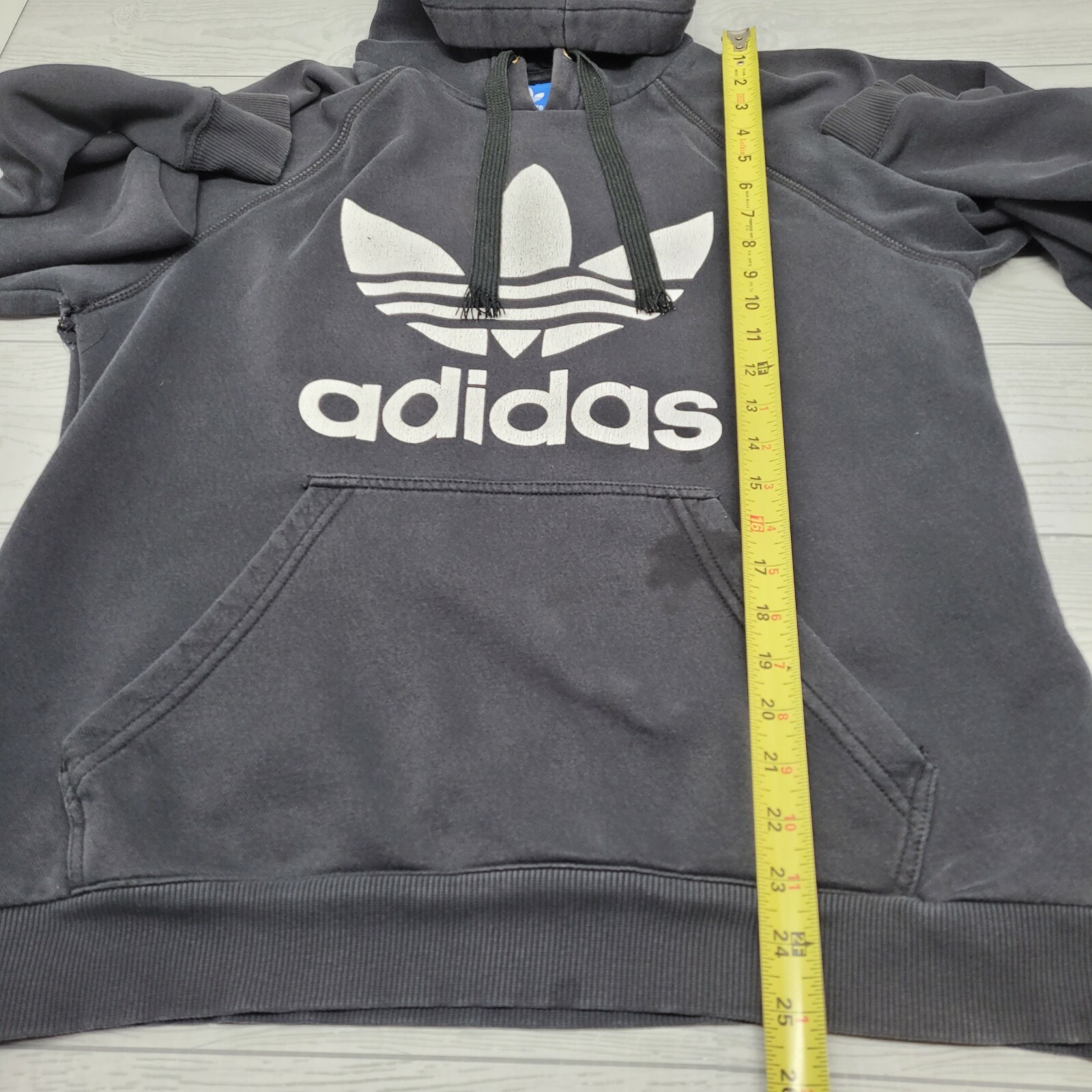 Adidas Black Hoodie Pullover Size Large 