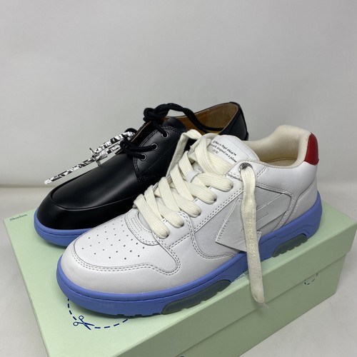 Pre-owned Off-white Virgil Abloh Half Half Sneakers Black White Size 41 Eu/ 8 Us