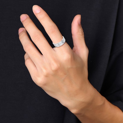 His Hers Simple Vintage CZ Eternity Ring Band Set Couple Matching Promise Rings