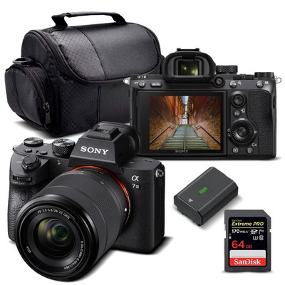 Sony Alpha a7 III Mirrorless Digital Camera with 28-70mm Lens + 64GB Card + 1 x