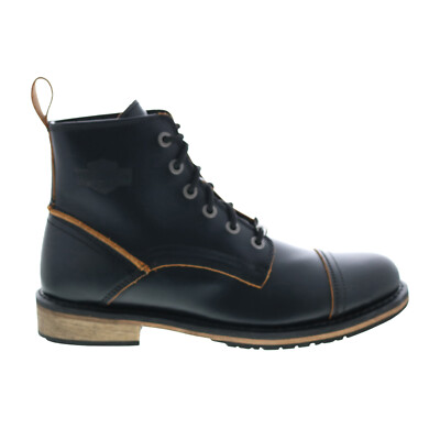 

Мужские черные кожаные мотоботы Harley-Davidson Dellen 7 Lace Up D93665, Черный, Harley-Davidson Dellen 7" Lace Up