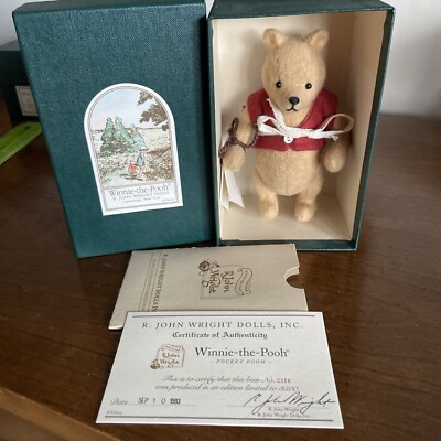 R. JOHN WRIGHT Pocket Winnie the Pooh Series WINNIE POOH Limited Ed in Box COA